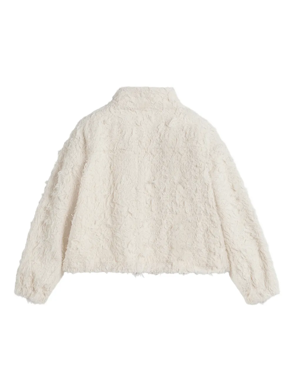  Brunello Cucinelli Kids Textured Denim Jacket - Neutrals 