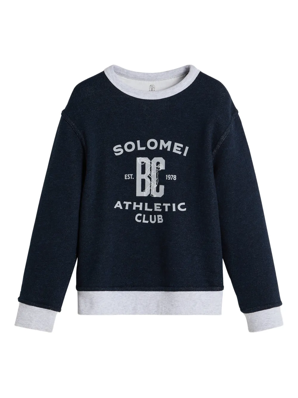 Brunello Cucinelli Kids Felpa con stampa - Blu