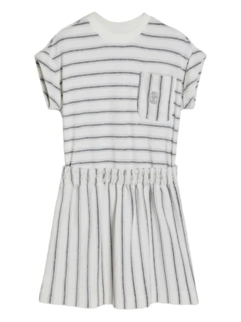 Brunello Cucinelli Kids vestido a rayas