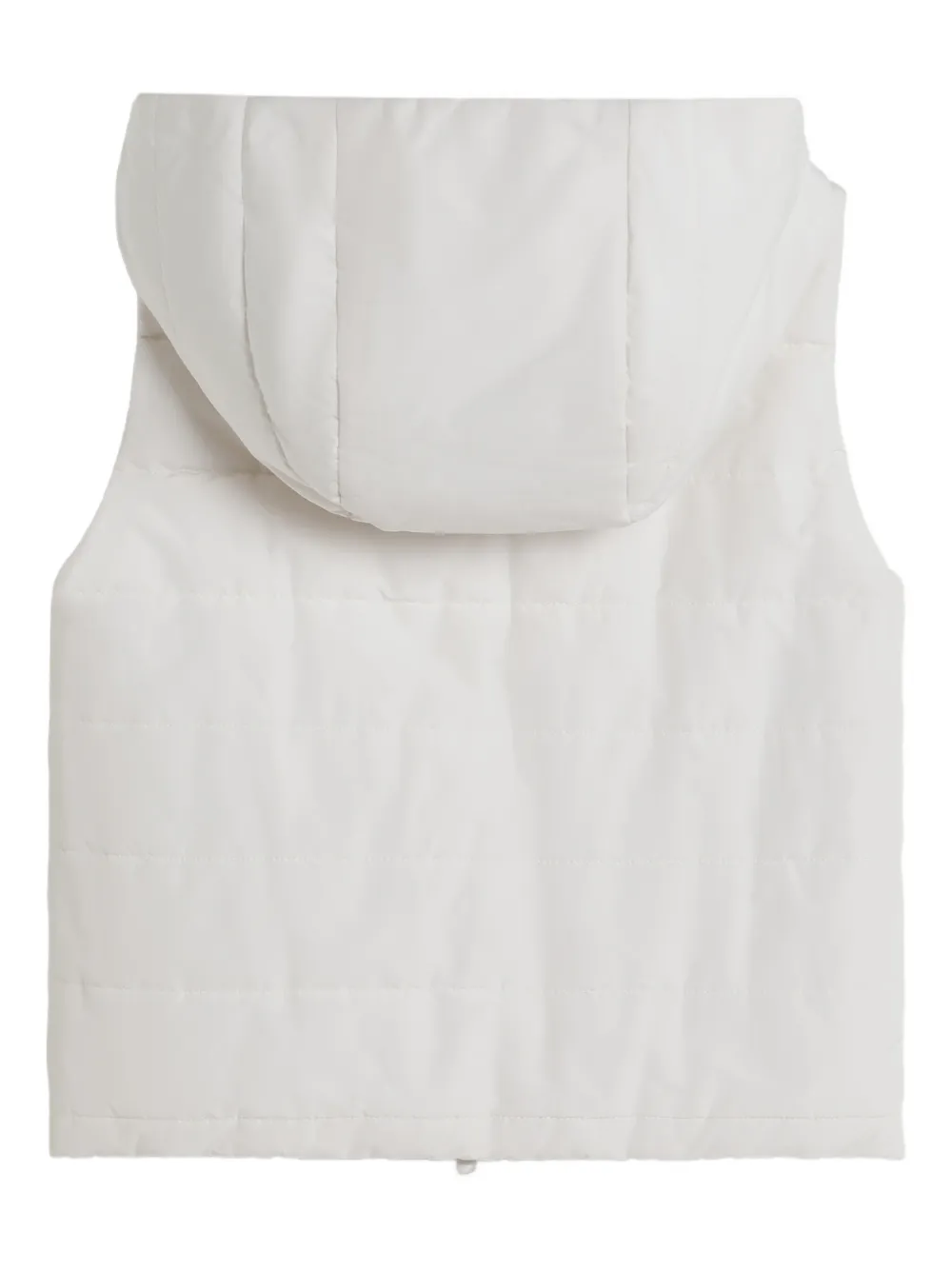 Brunello Cucinelli Kids Bodywarmer met capuchon Wit
