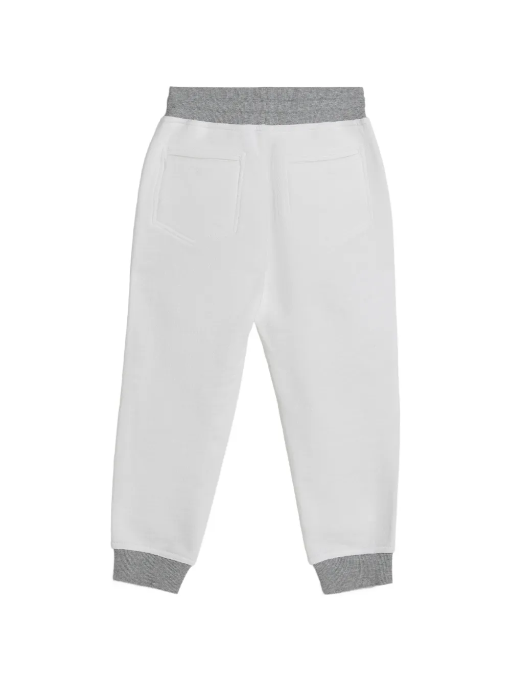Brunello Cucinelli Kids Katoenen en linnen gemêleerde badstof broek met print Grijs