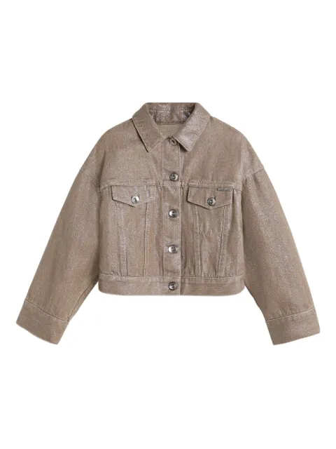 Brunello Cucinelli Kids chest-pocket denim jacket