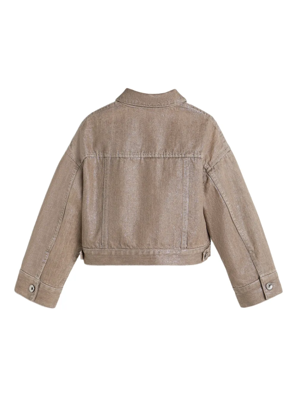  Brunello Cucinelli Kids Chest-pocket Denim Jacket - Neutrals 