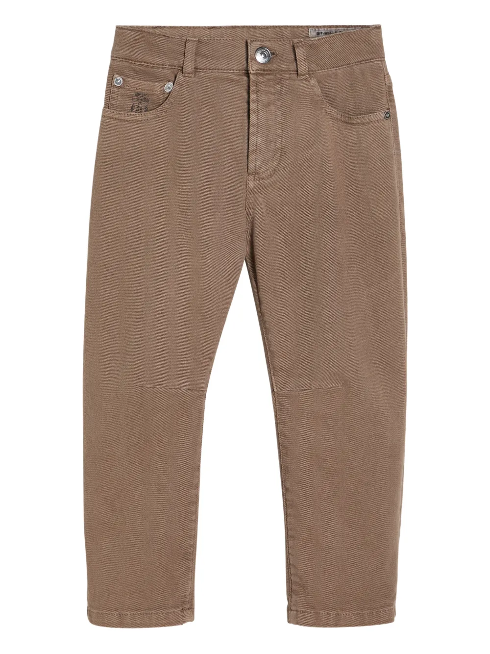 Brunello Cucinelli Kids Jeans con design a cinque tasche - Marrone