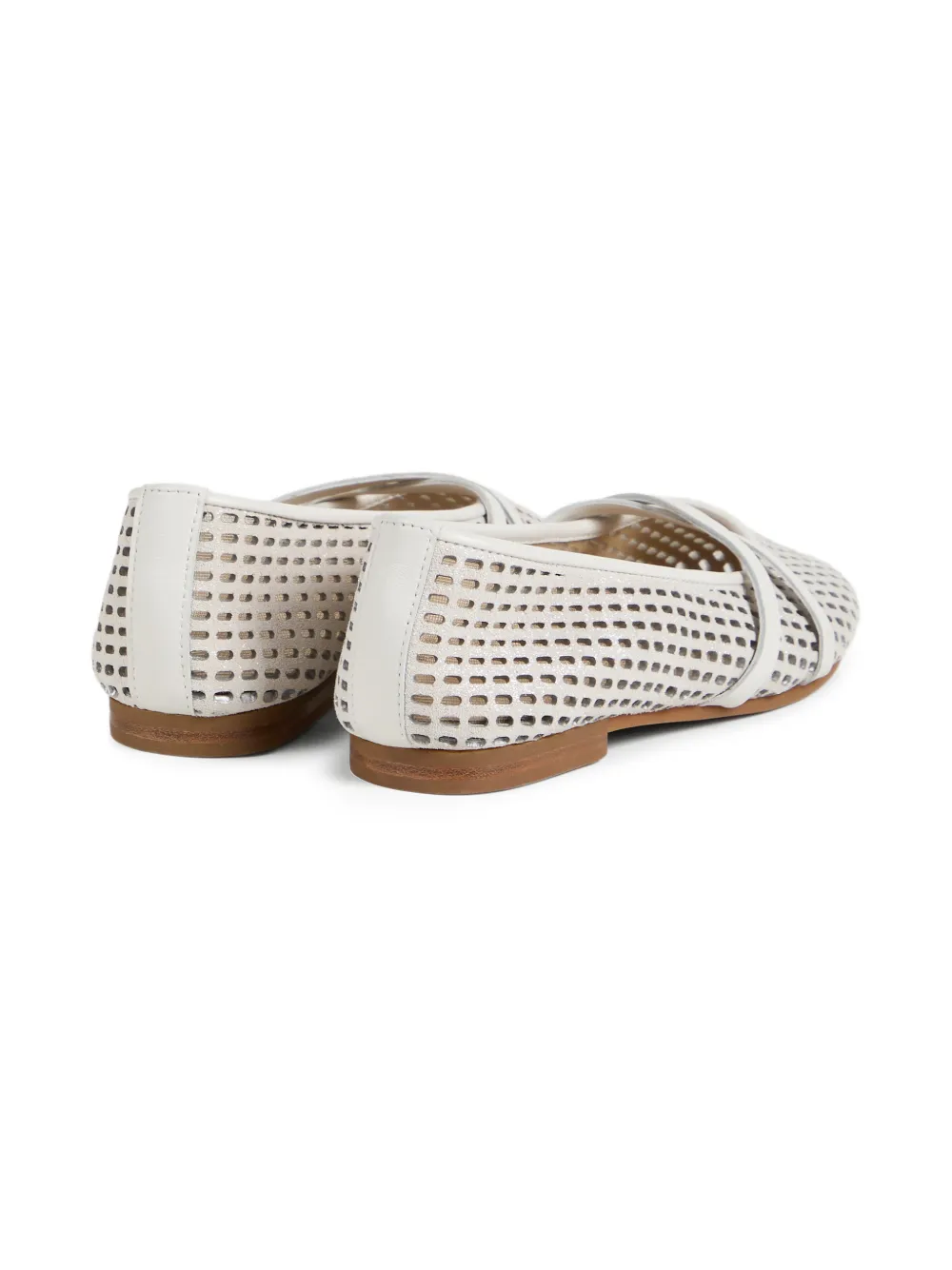 Brunello Cucinelli Kids Leren ballerina's Wit