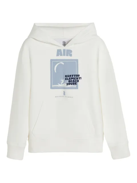 Brunello Cucinelli Kids hooded graphic sweatshirt