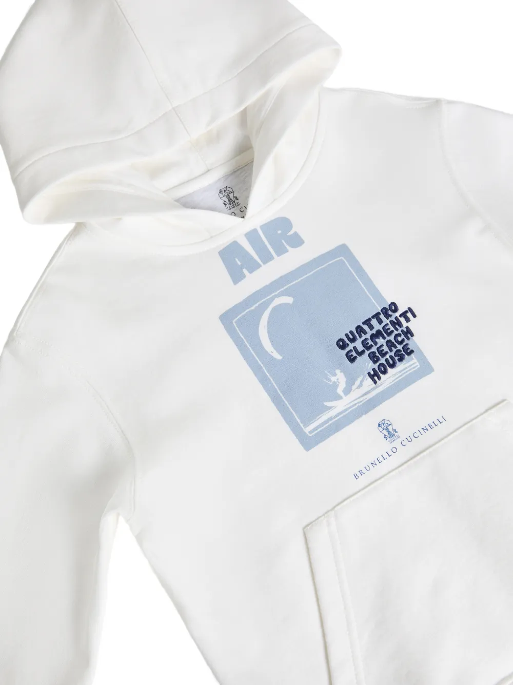 Brunello Cucinelli Kids Sweater met capuchon Wit