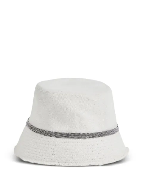 Brunello Cucinelli Kids Monili canvas bucket hat