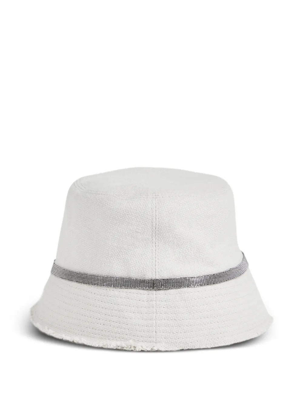 Brunello Cucinelli Kids Monili canvas vissershoed Wit