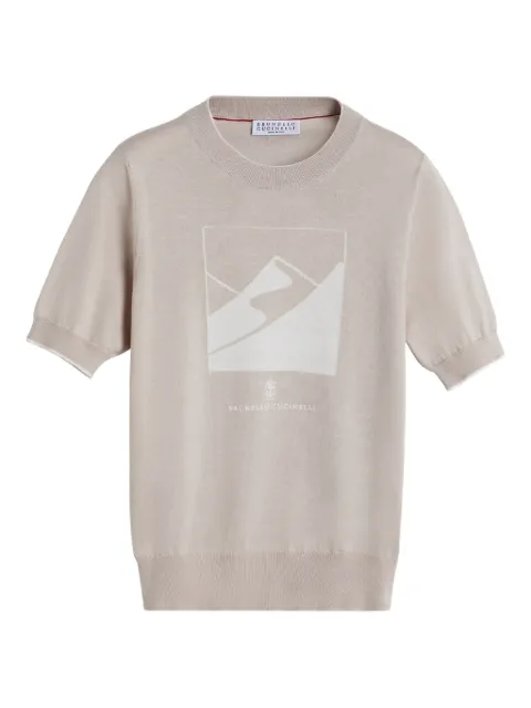 Brunello Cucinelli Kids knit-texture T-shirt
