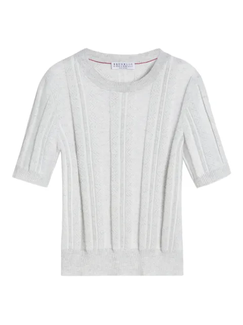 Brunello Cucinelli Kids jacquard-textured T-shirt
