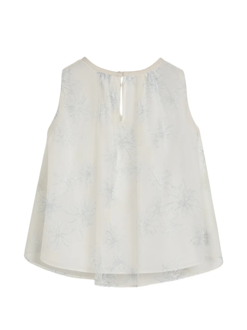 Sparkling Daisy Print Tulle Top