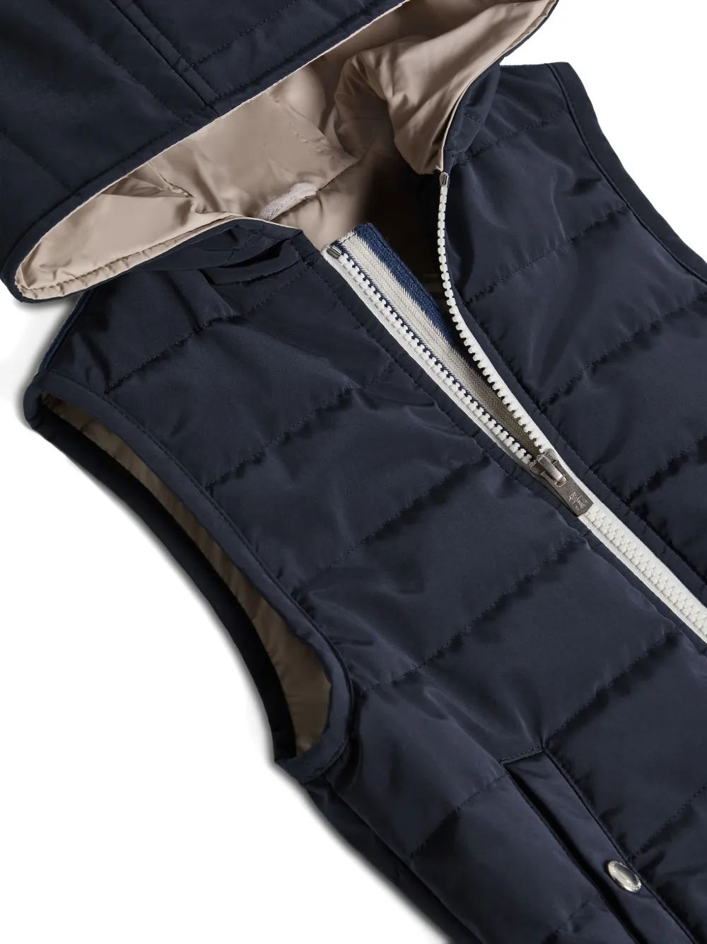 Brunello Cucinelli Kids Bodywarmer met capuchon Blauw
