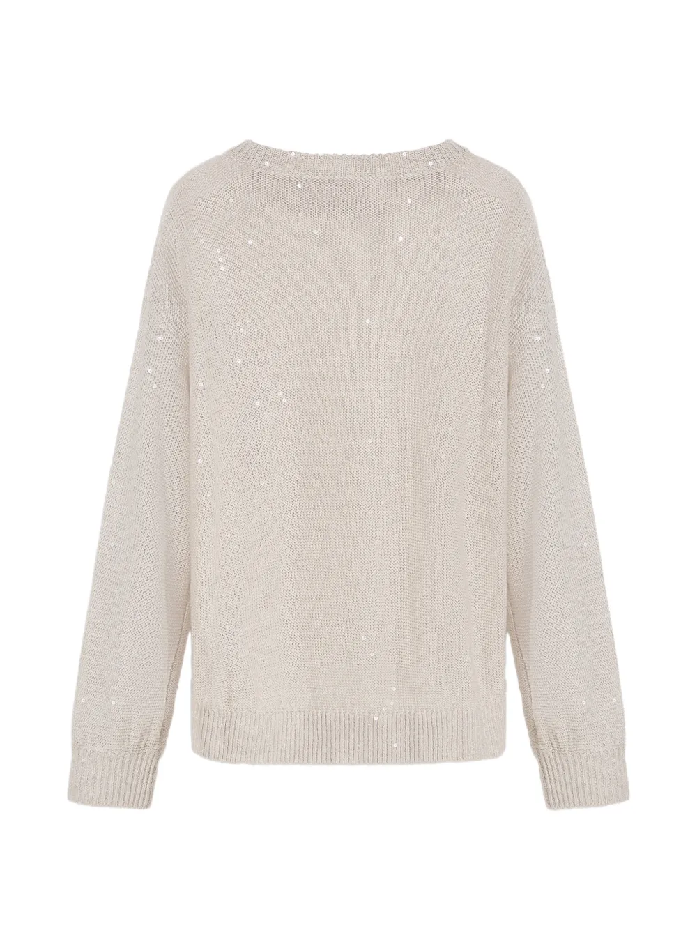  Brunello Cucinelli Kids Linen And Silk Diamond Yarn Sweater - Neutrals 