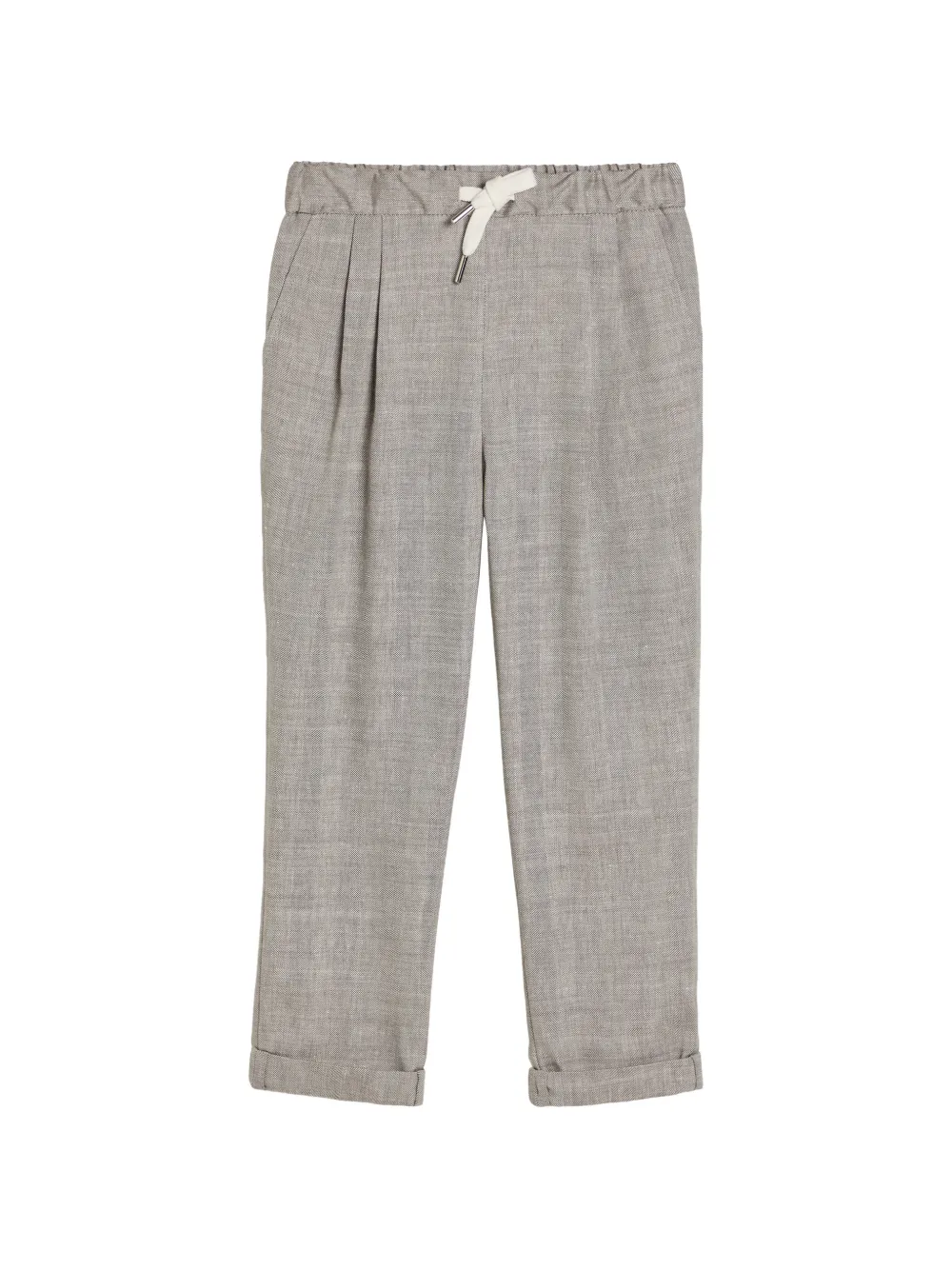 Brunello Cucinelli Kids double-pleats trousers - Grigio