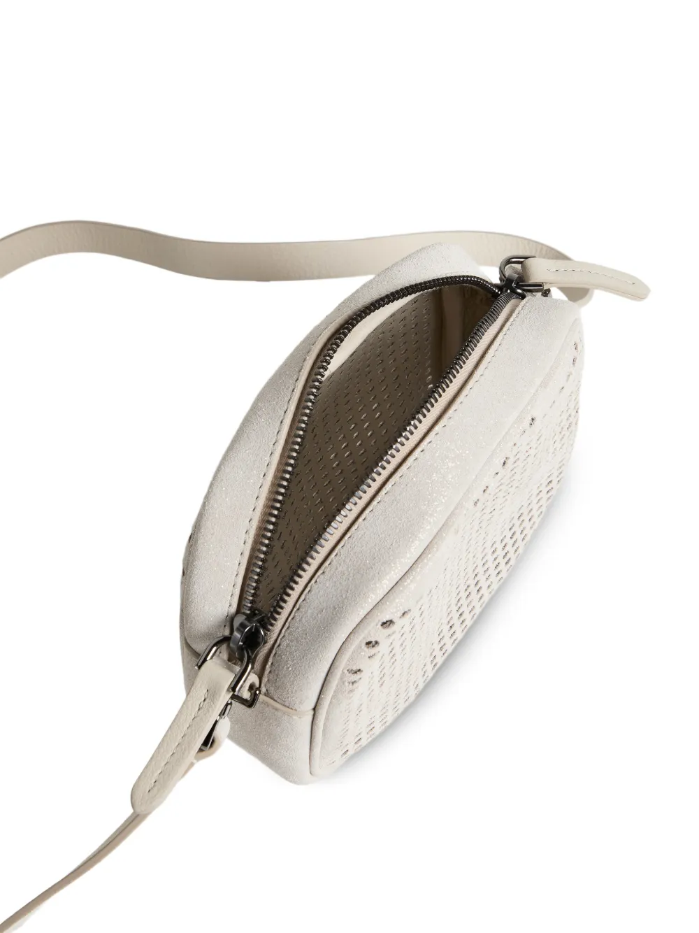 Perforated Leather Shoulder Bag