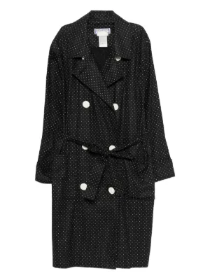 CHANEL Pre-Owned 2005 ツイードコート | ブラック | FARFETCH JP
