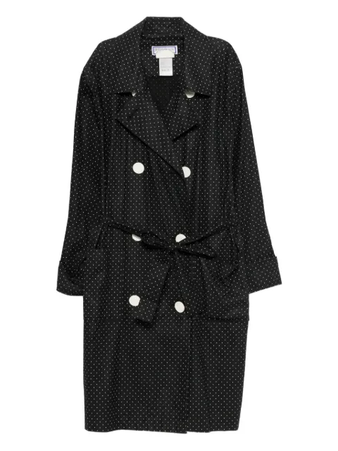 Saint Laurent Pre-Owned 1991 polka-dot trench coat