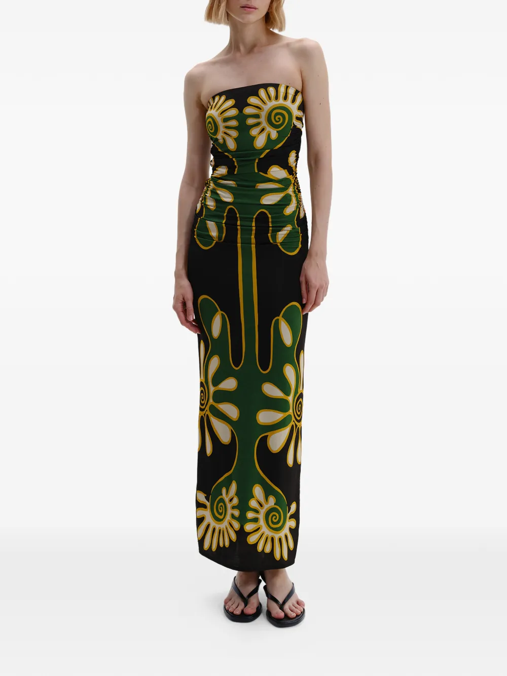 Cala de la Cruz Daphne strapless maxi dress - Black