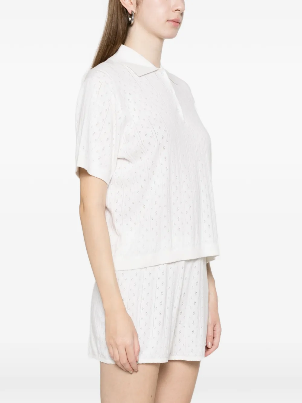Soft Goat Pointelle polotop Wit