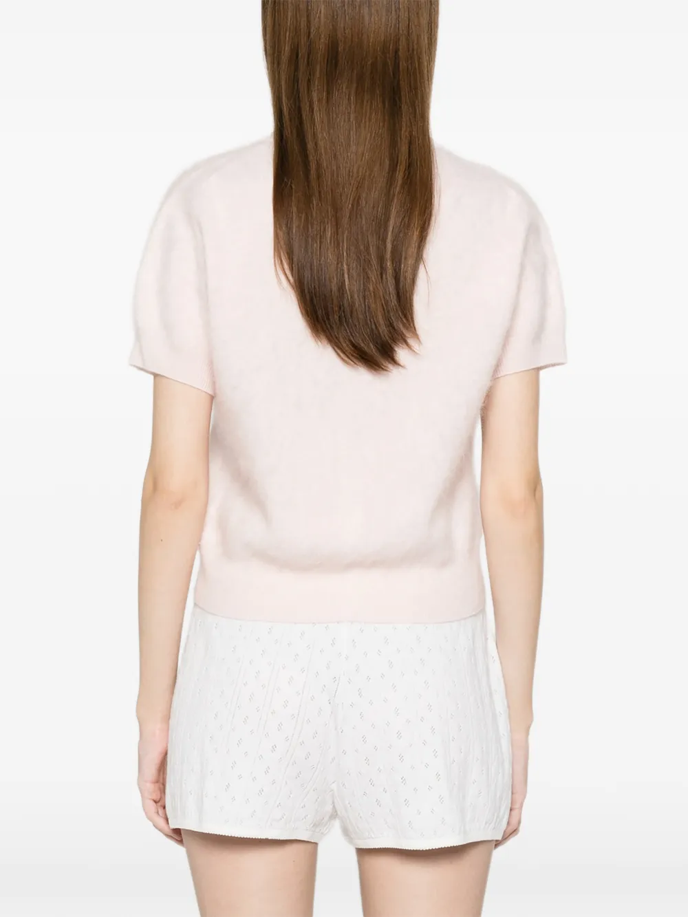 Brushed Short-Sleeve Cardigan