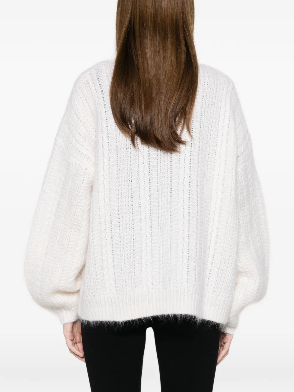 Soft Goat Vest met knopen Wit