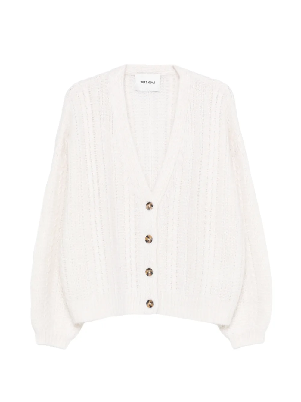 Soft Goat buttoned cardigan - Bianco