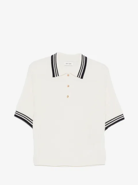 Soft Goat playera tipo polo con detalle de rayas