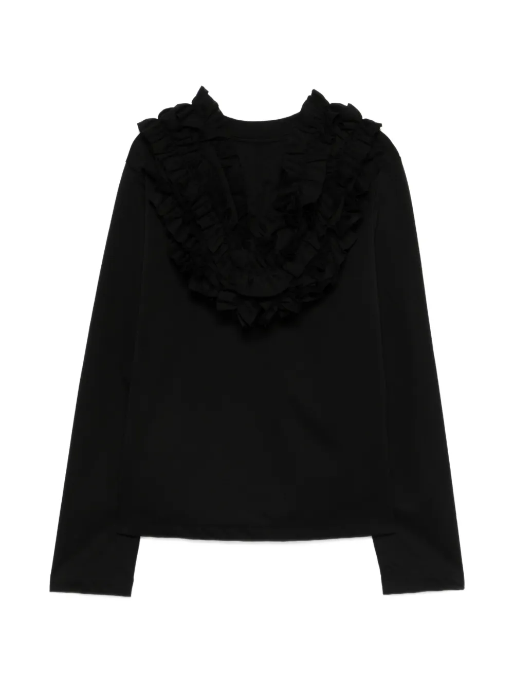 Noir Kei Ninomiya T-shirt met ruchekraag Zwart