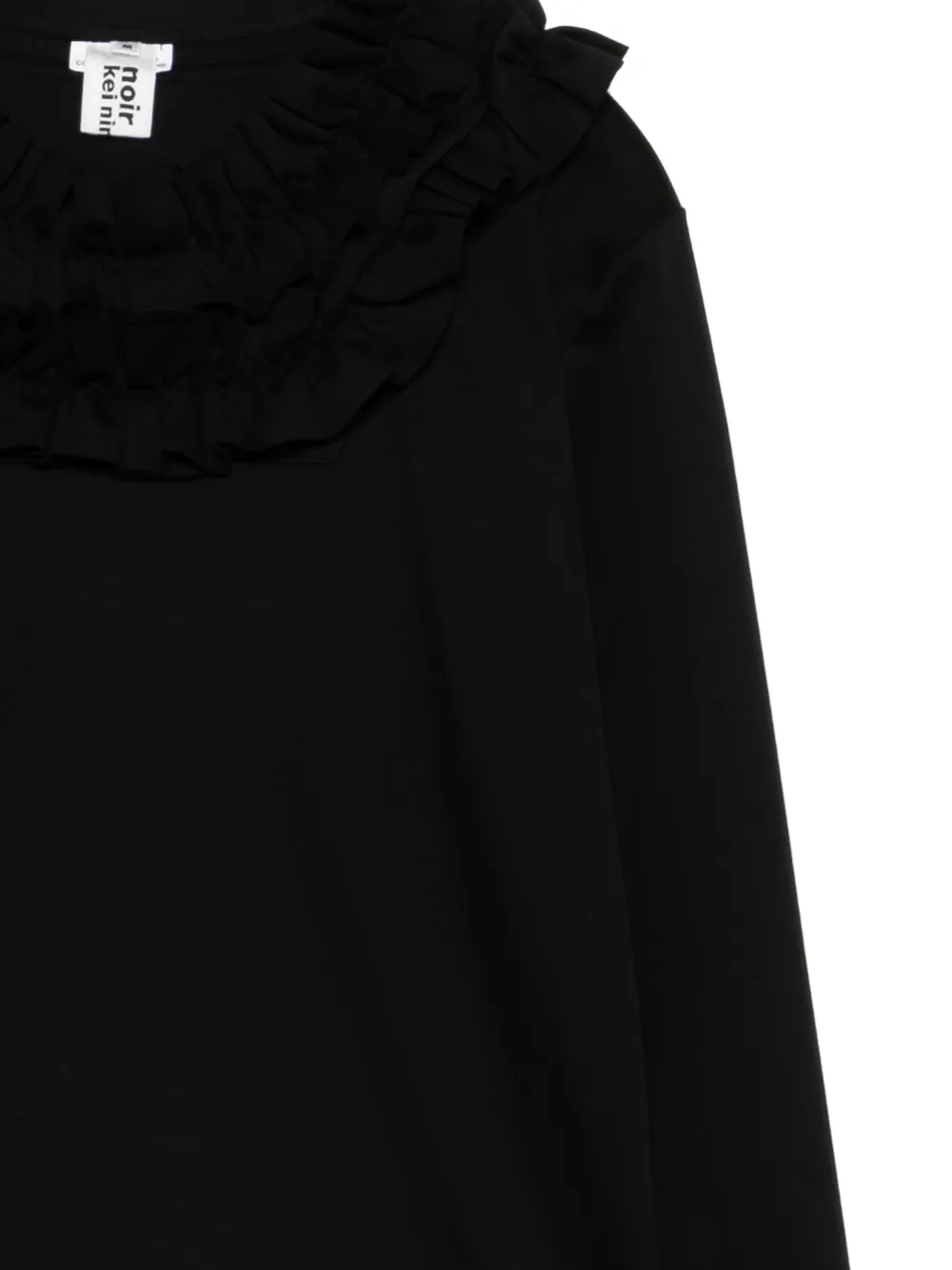Noir Kei Ninomiya T-shirt met ruchekraag Zwart