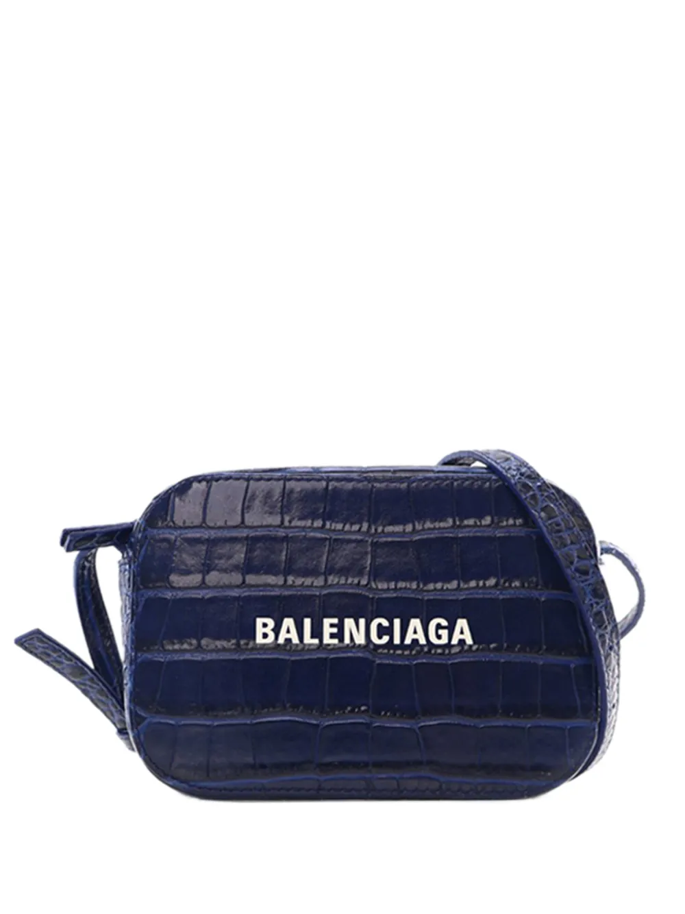 Balenciaga Pre-Owned Borsa a tracolla Everyday XS in pelle goffrata 2010-2025 - Blu