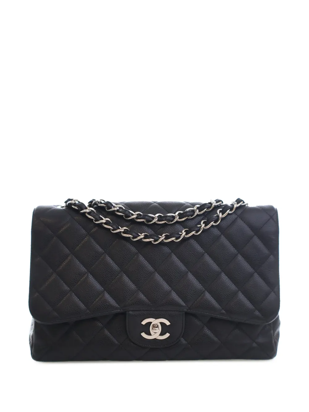 CHANEL Pre-Owned 2008-2009 Jumbo Classic Caviar Single Flap shoulder bag - Nero