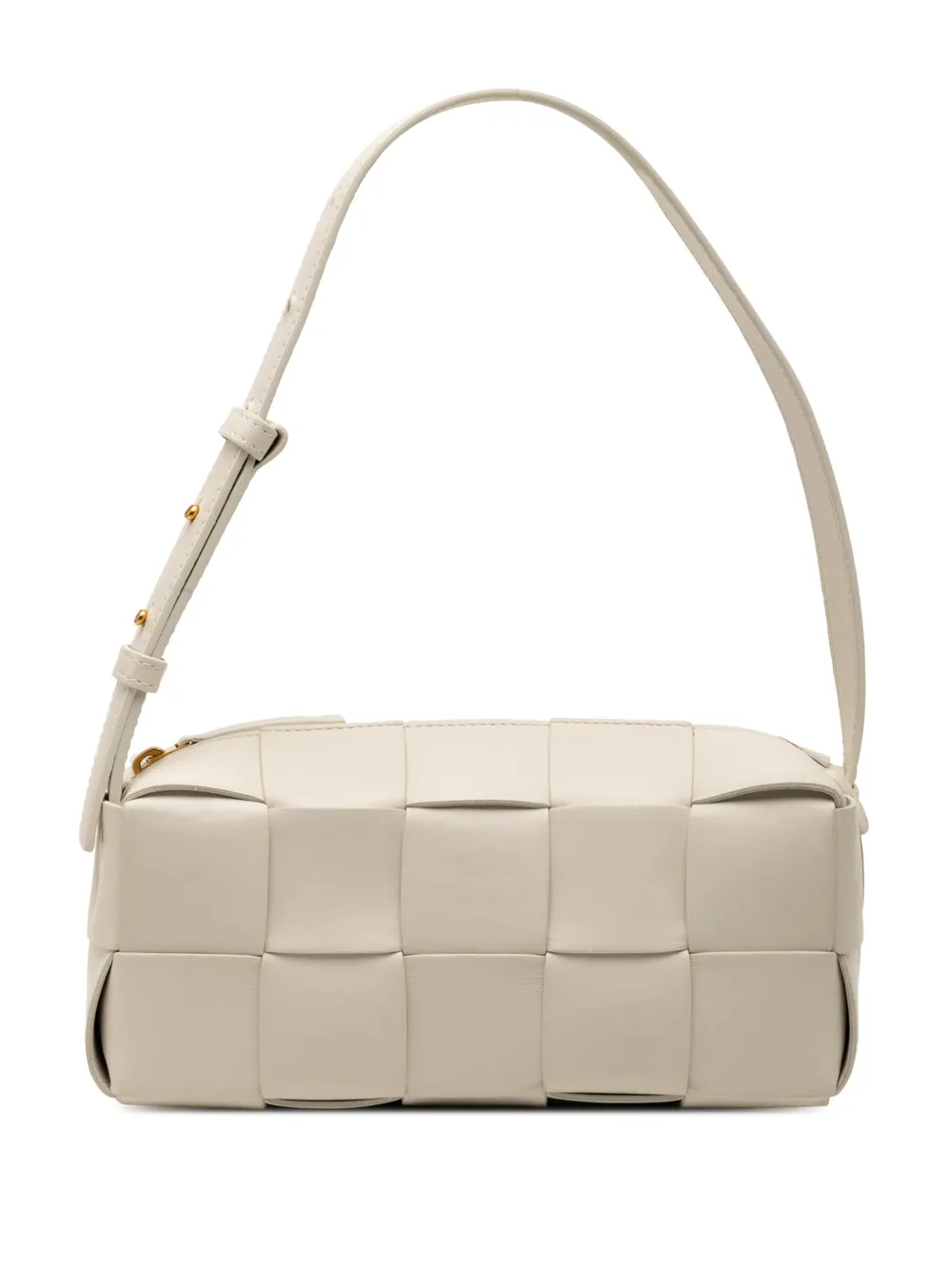 Bottega Veneta Pre-Owned 2012-2025 Small Nappa Intrecciato Brick Cassette shoulder bag - Bianco