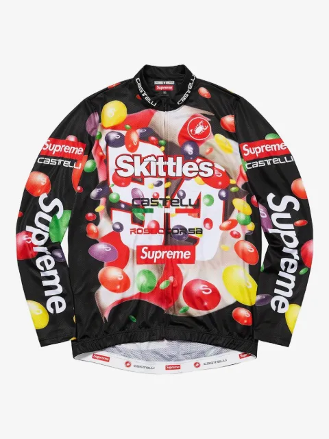 Supreme x Skittles x Castelli long-sleeve cycling jersey