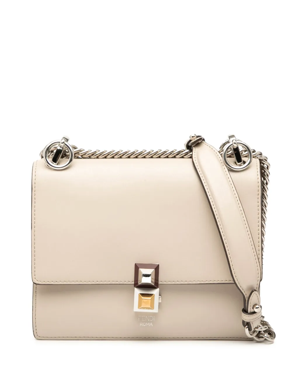 Fendi Pre-Owned Borsa a tracolla Kan I piccola in pelle 2010-2025 - Marrone