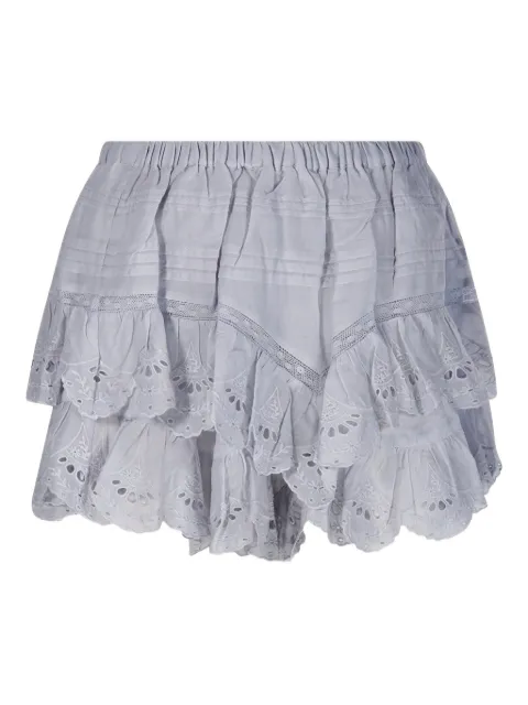 MARANT ÉTOILE ruffled eyelet shorts
