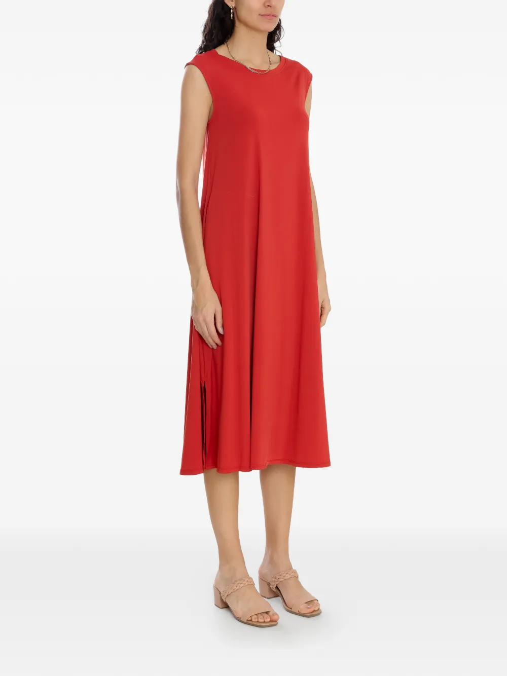 Lygia & Nanny Tiê midi-jurk met zak - Rood
