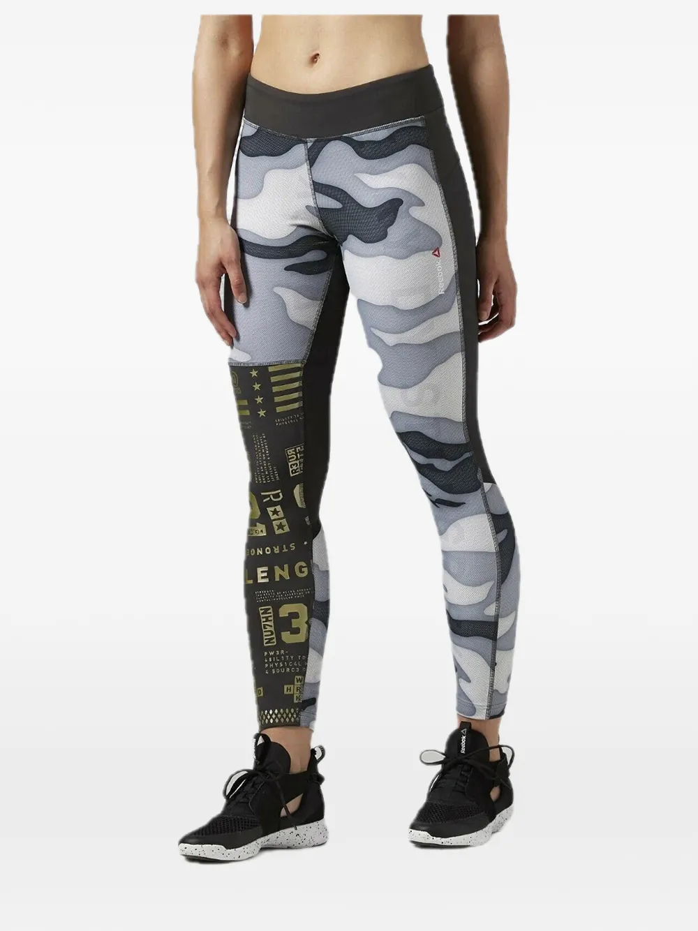 Reebok Leggings a fantasia - Grigio