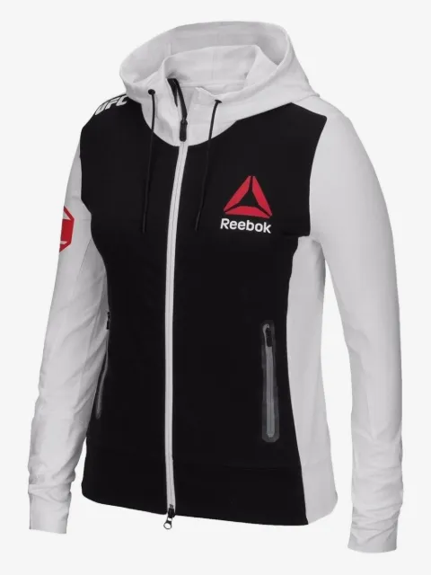 Reebok chamarra con capucha y cierre