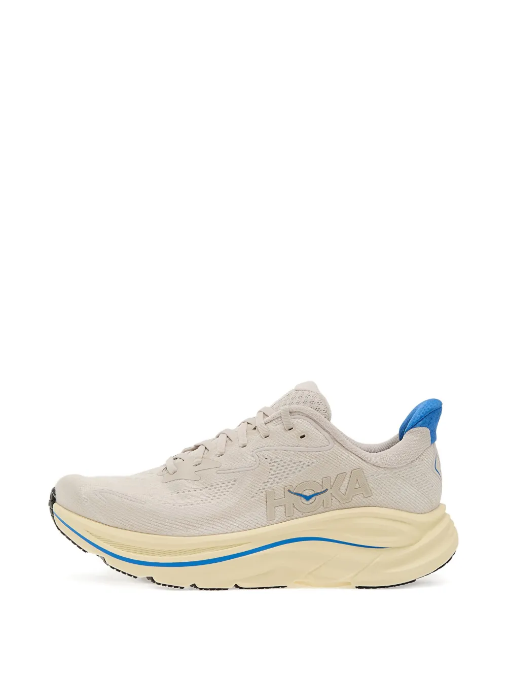 HOKA Clifton 10 "Stucco & Virtual Blue" Beige
