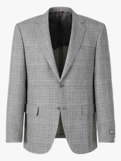 Canali notched-lapel checked blazer