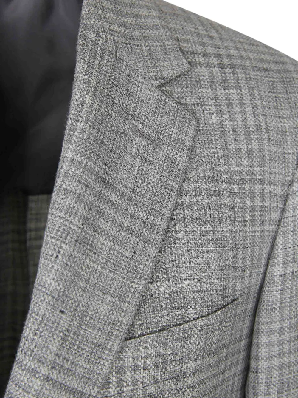 Canali Notched-lapel Checked Blazer - Grey 