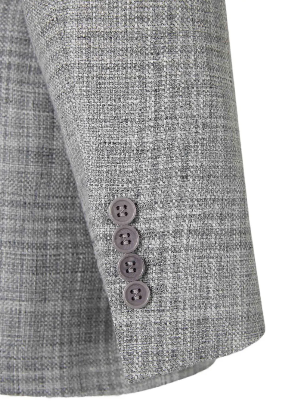 Canali Geruite blazer met gekerfde revers Grijs
