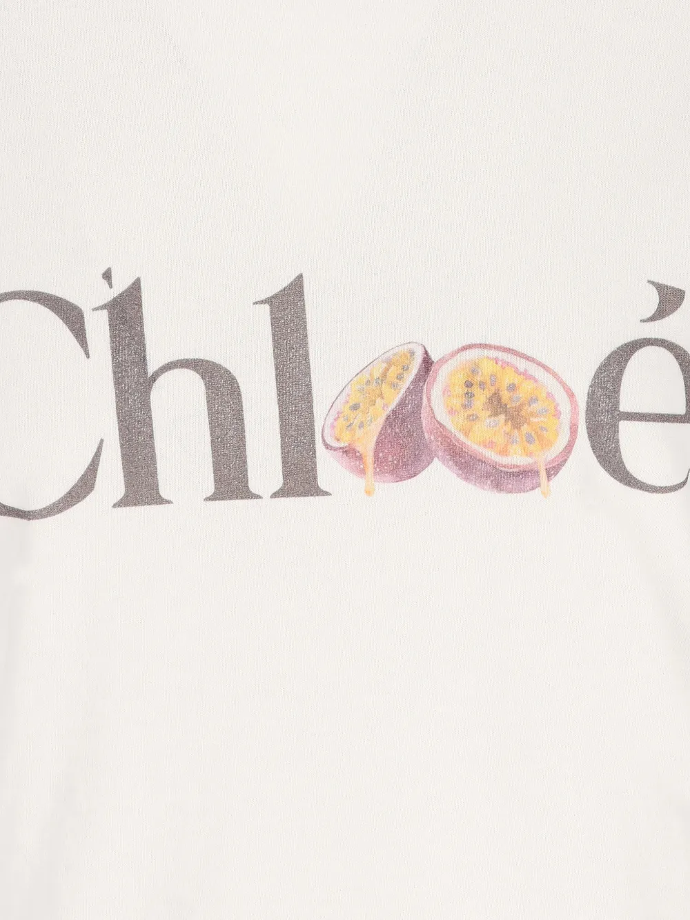 Chloé T-shirt met logo Beige