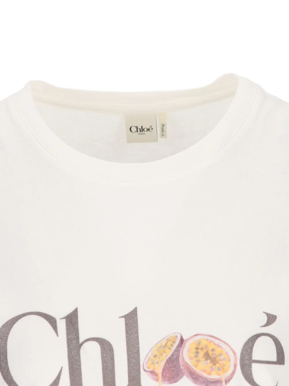  Chloé Logo-detail T-shirt - Neutrals 