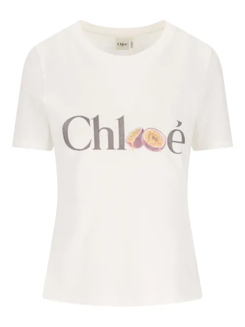 Chloé playera con logo estampado
