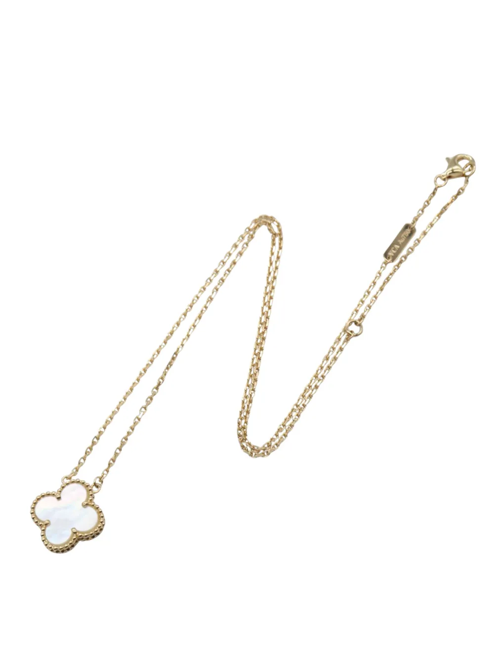 Van Cleef & Arpels Pre-Owned Collana Alhambra in oro giallo 18 carati con madreperla 2010-2025 - Bianco