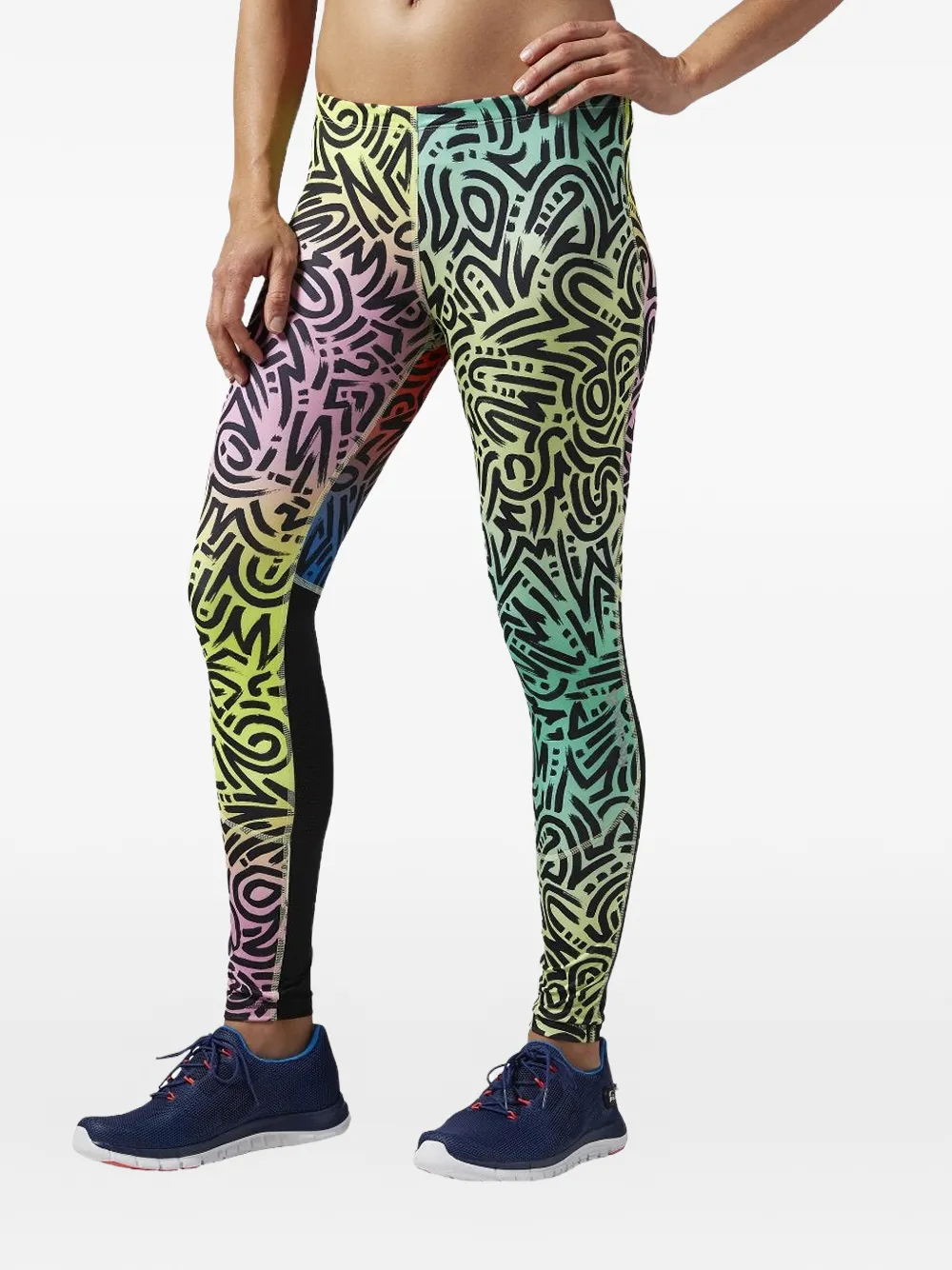 Reebok graphic-print leggings - Nero
