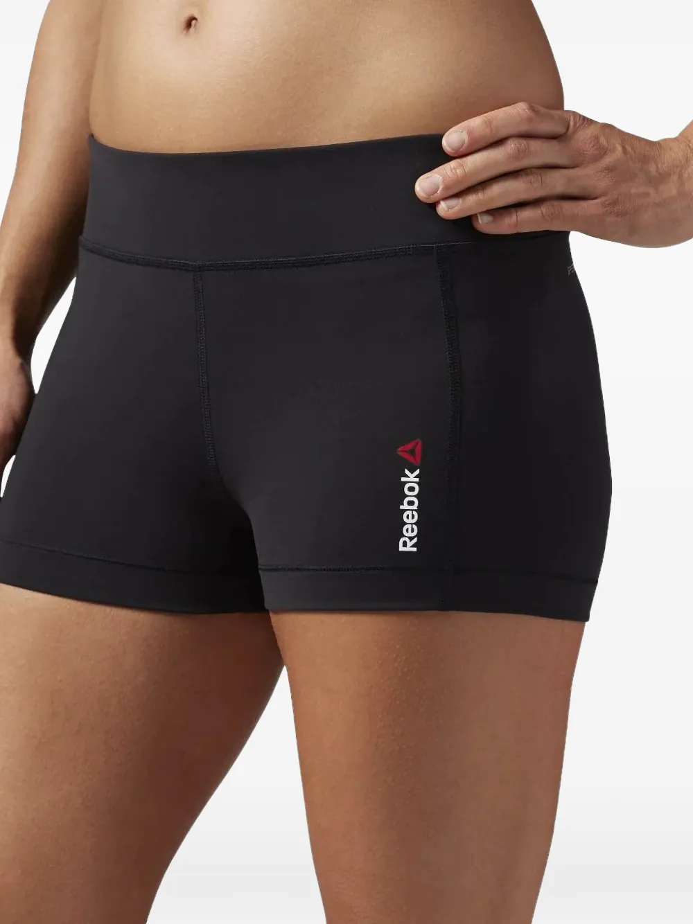 Reebok Nylux logo-detail track shorts - Black