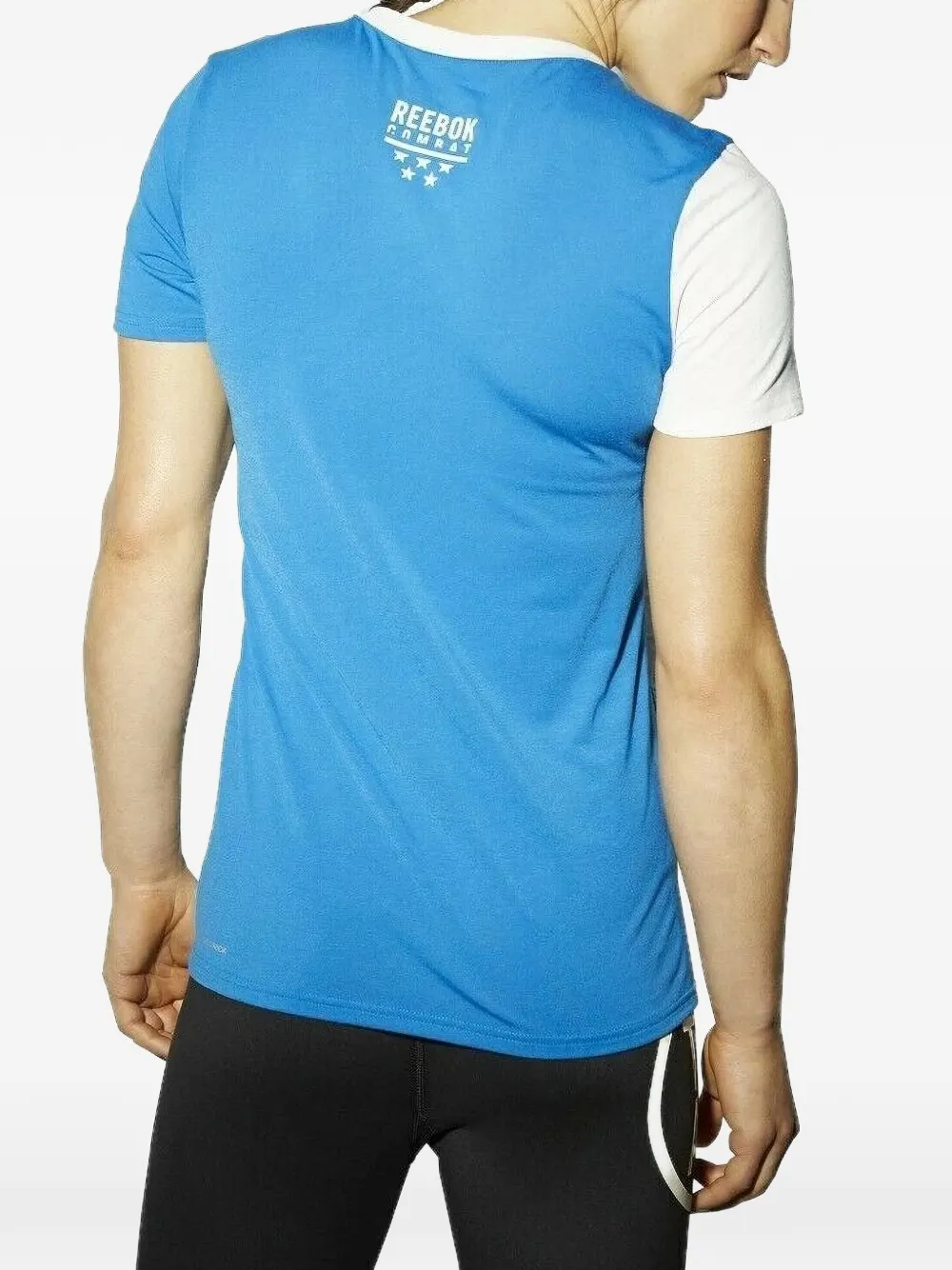 Reebok T-shirt met korte mouwen en V-hals Blauw